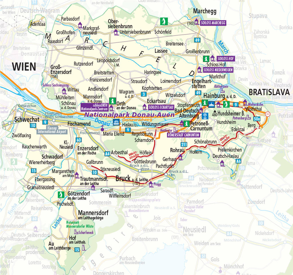 Getting there - Römerland Carnuntum-Marchfeld