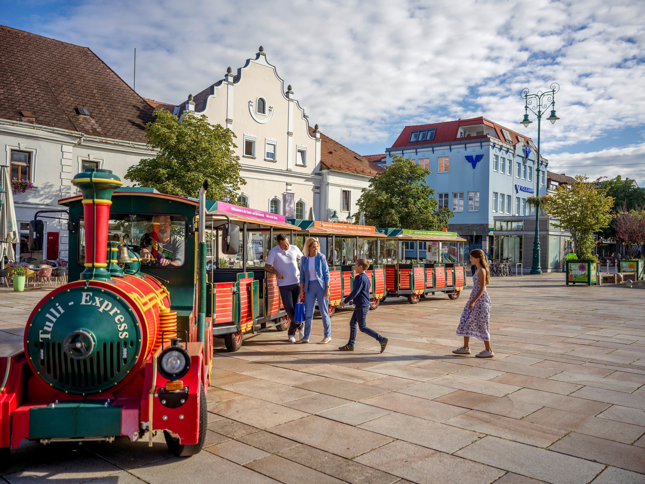 A Tulli Express Tulln belvárosában 