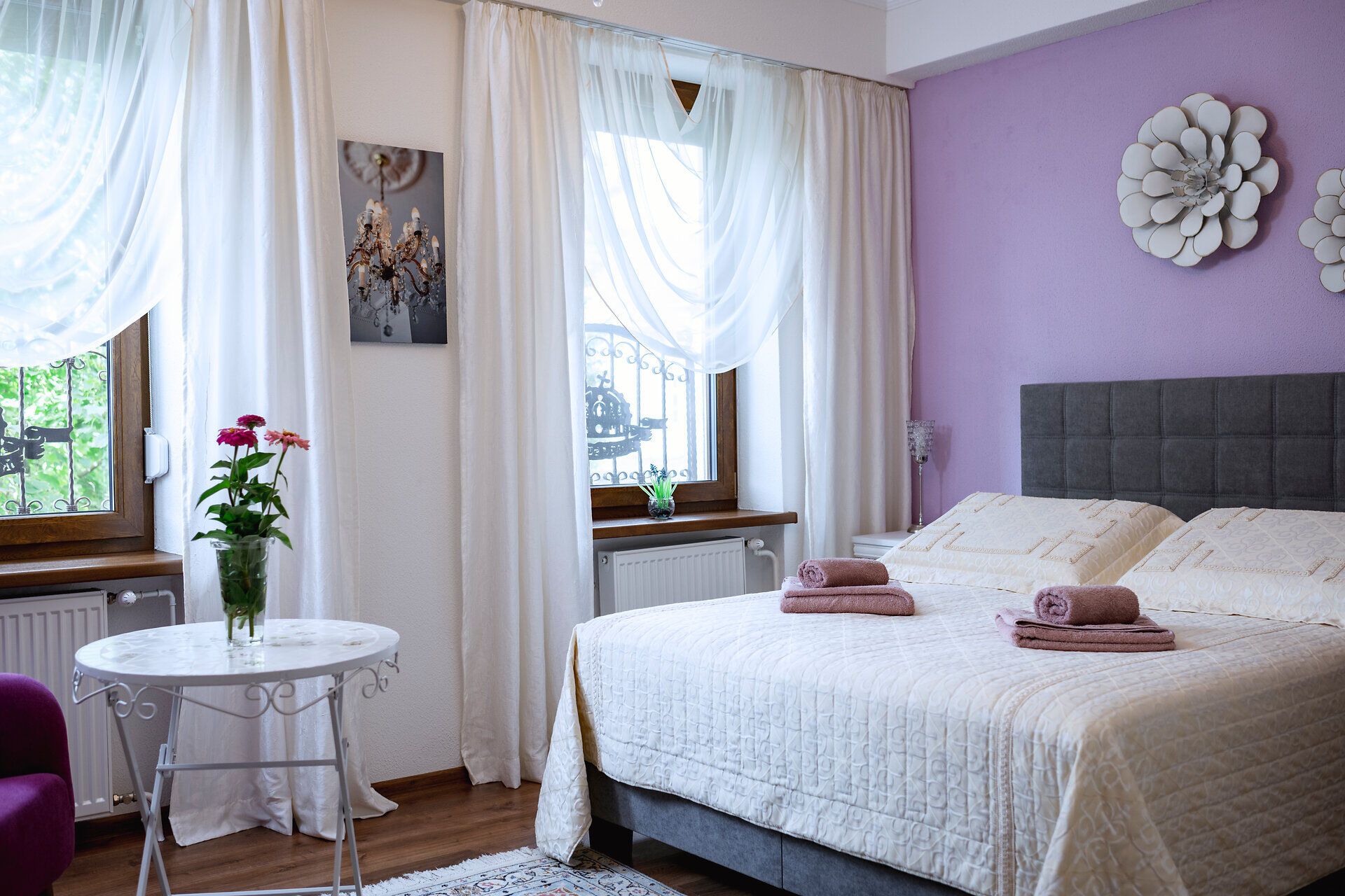 Doppelbett im Hotel "König Stefan". 