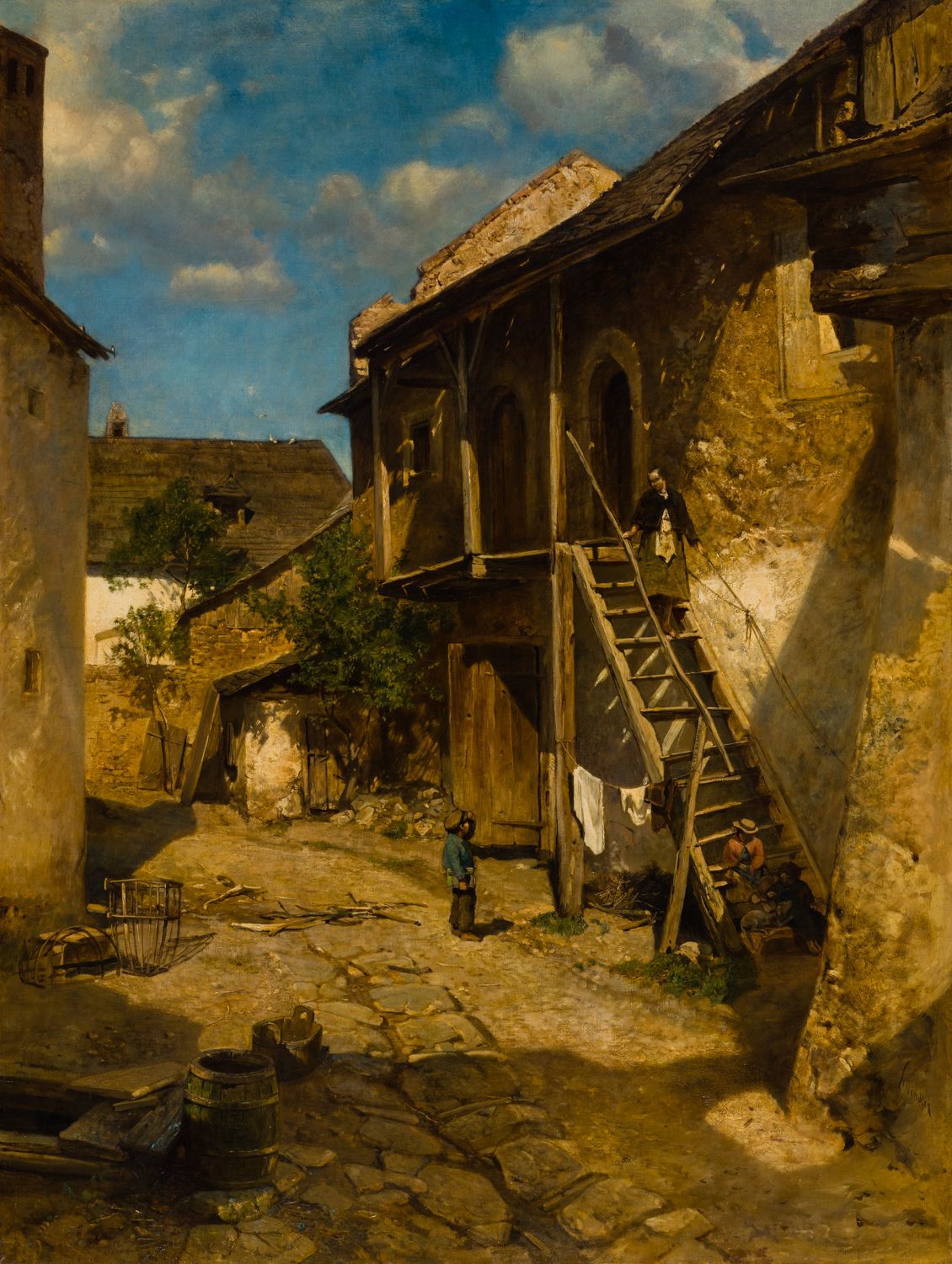 Emil Jakob Schindler, Alter Hof in Weißenkirchen, um 1880