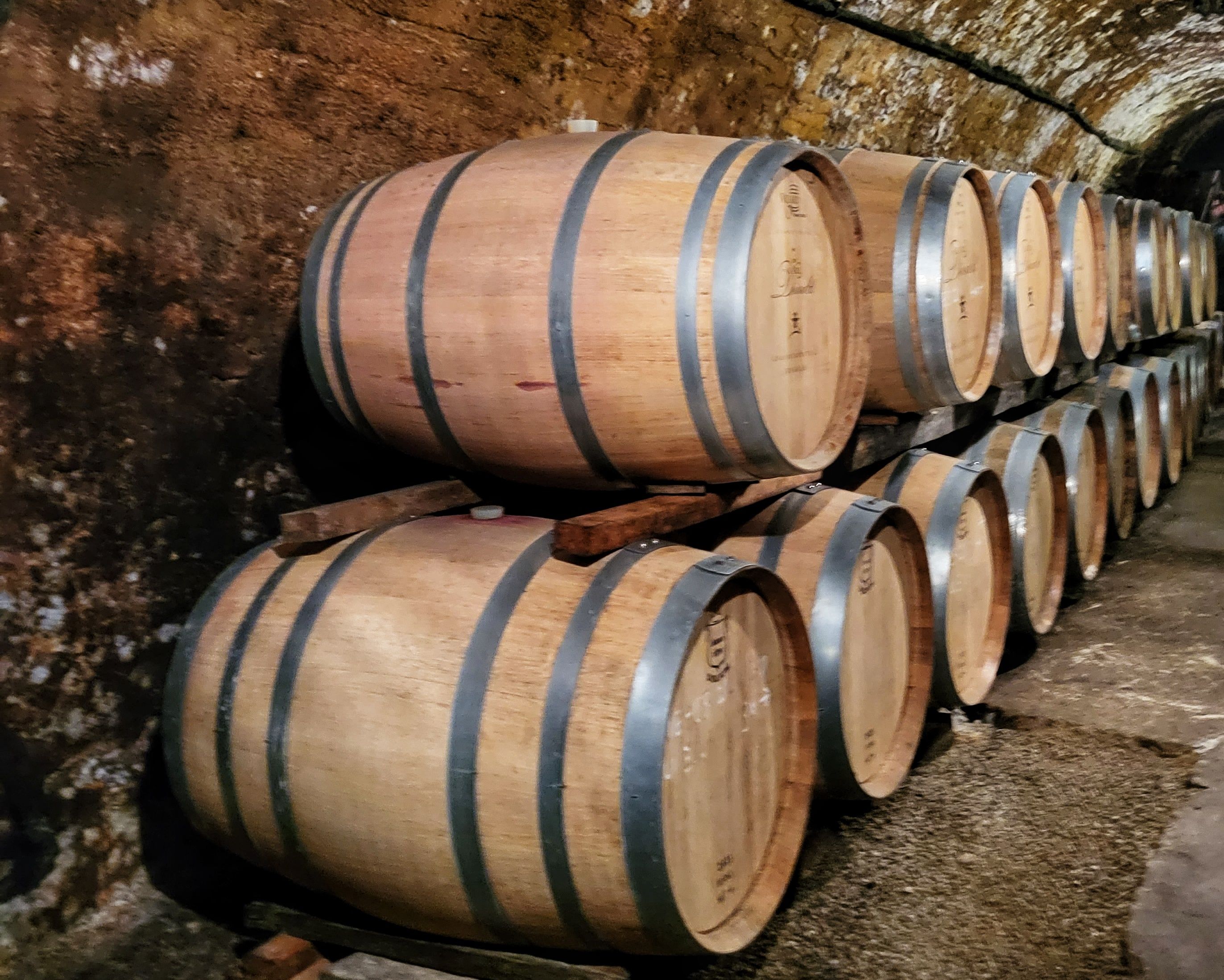 Weinkeller mit Holzfässern