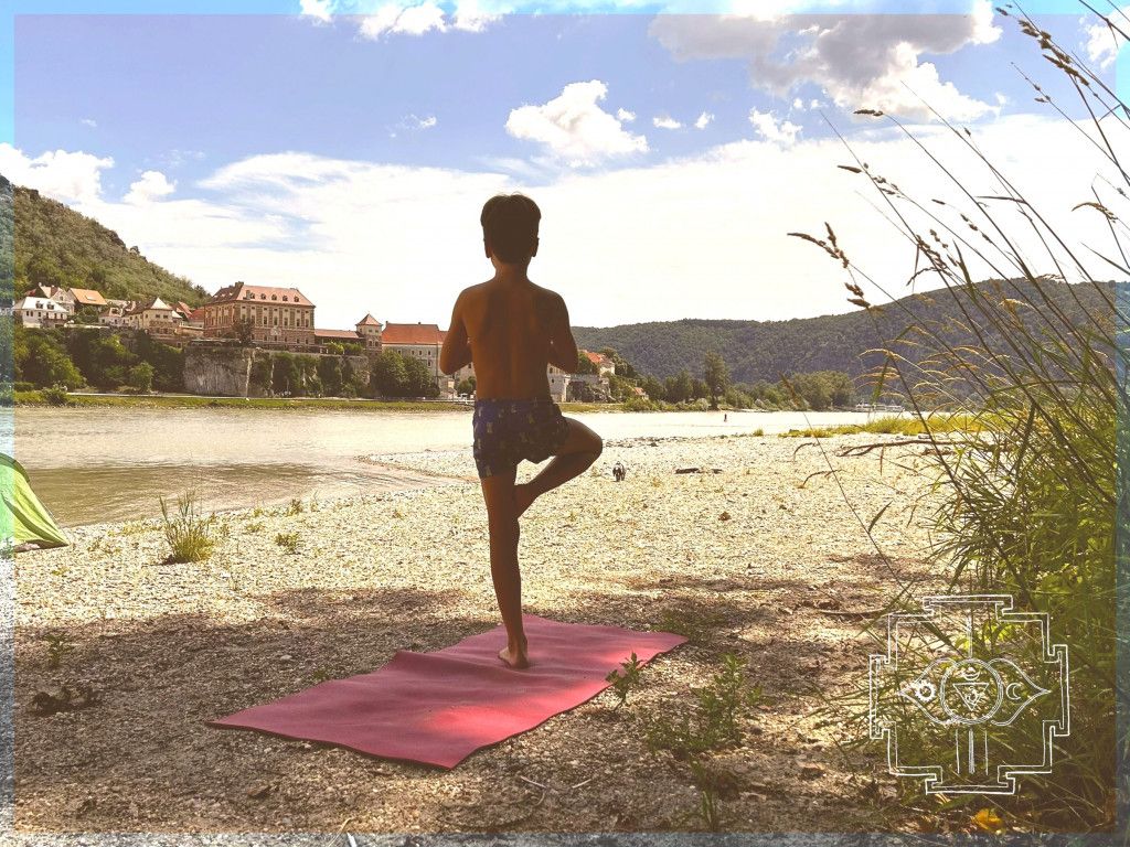 Yoga an der Donau