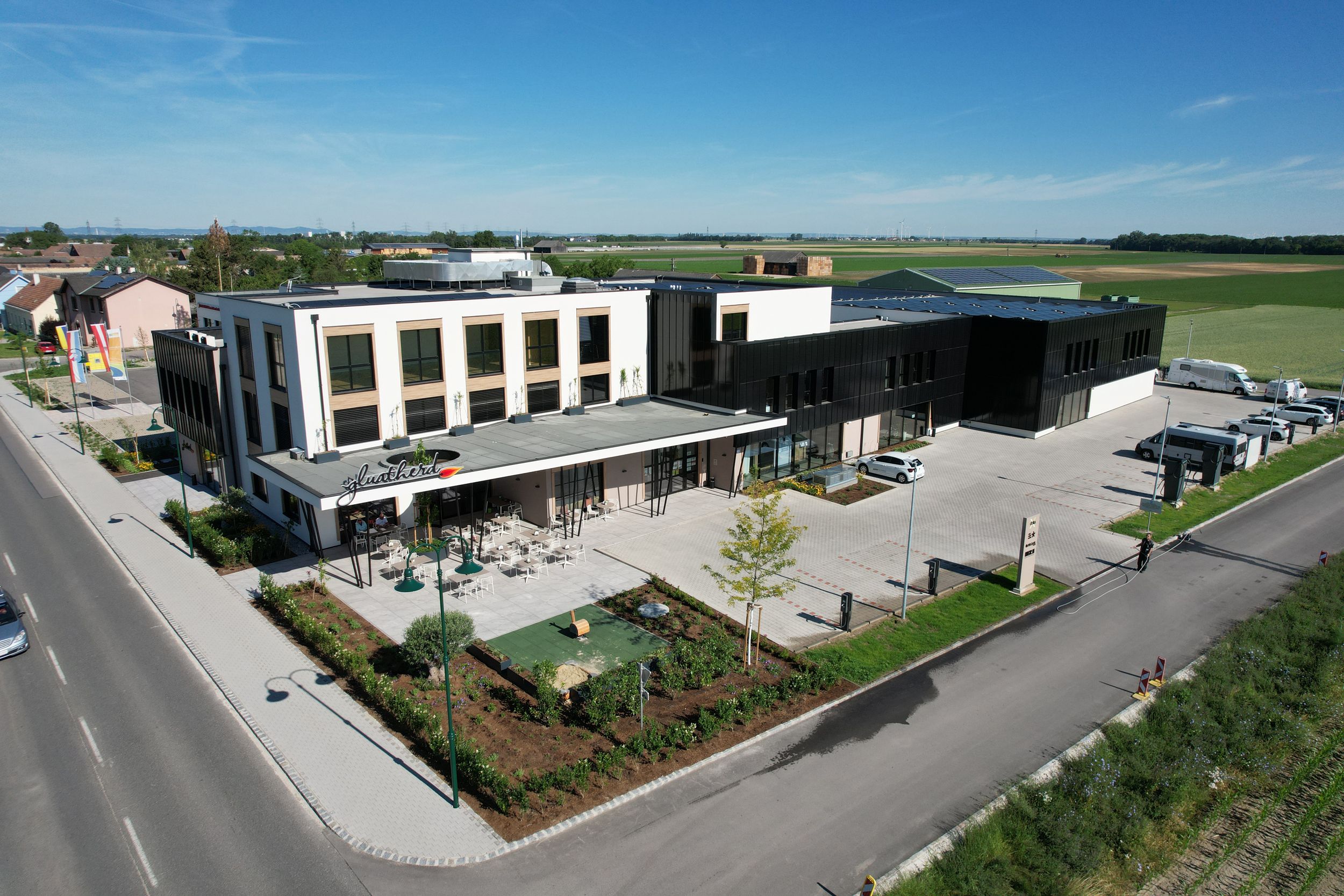 Luftaufnahme Gebäude Delta-x  