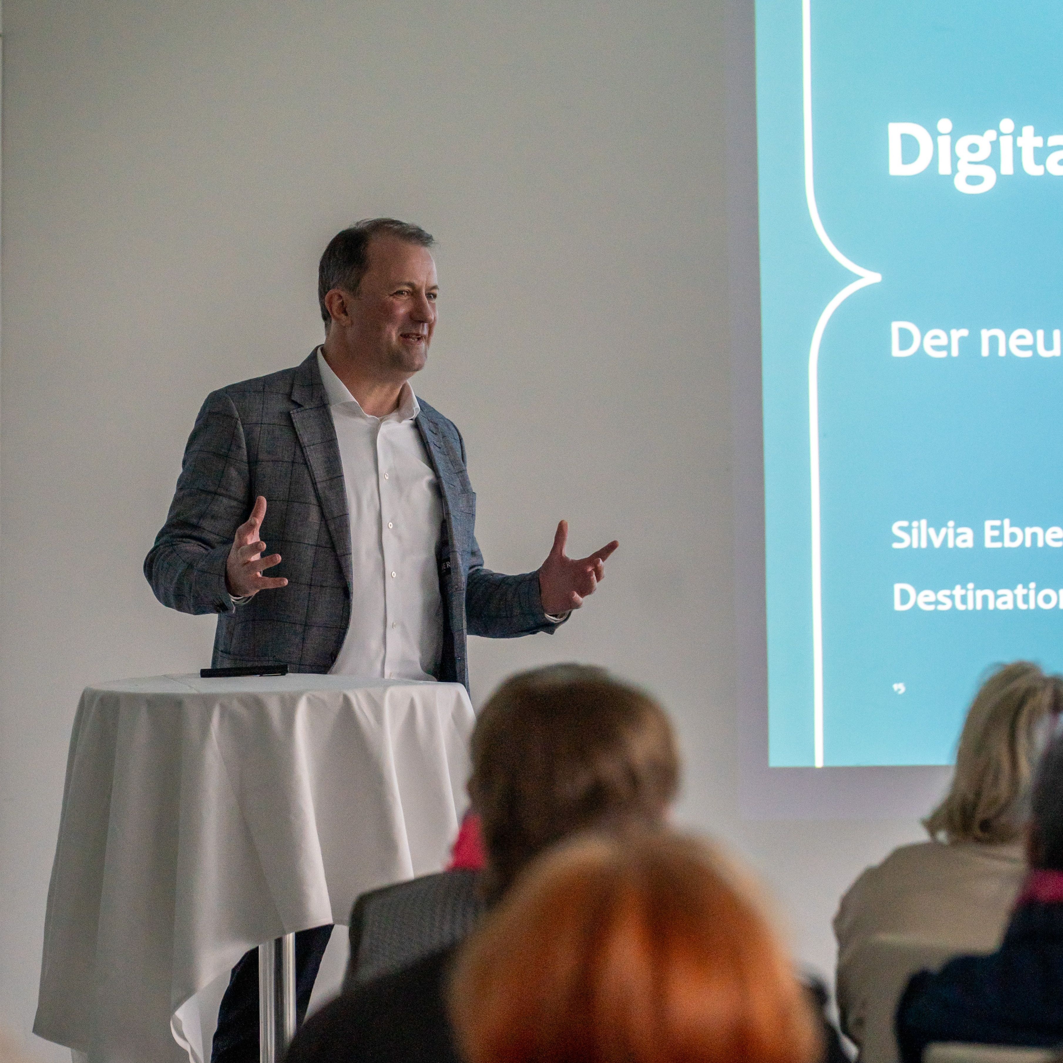 Vortrag beim Tourismusdialog am Wagram 2026 mit Präsentation zur digitalen Entwicklung der Region.