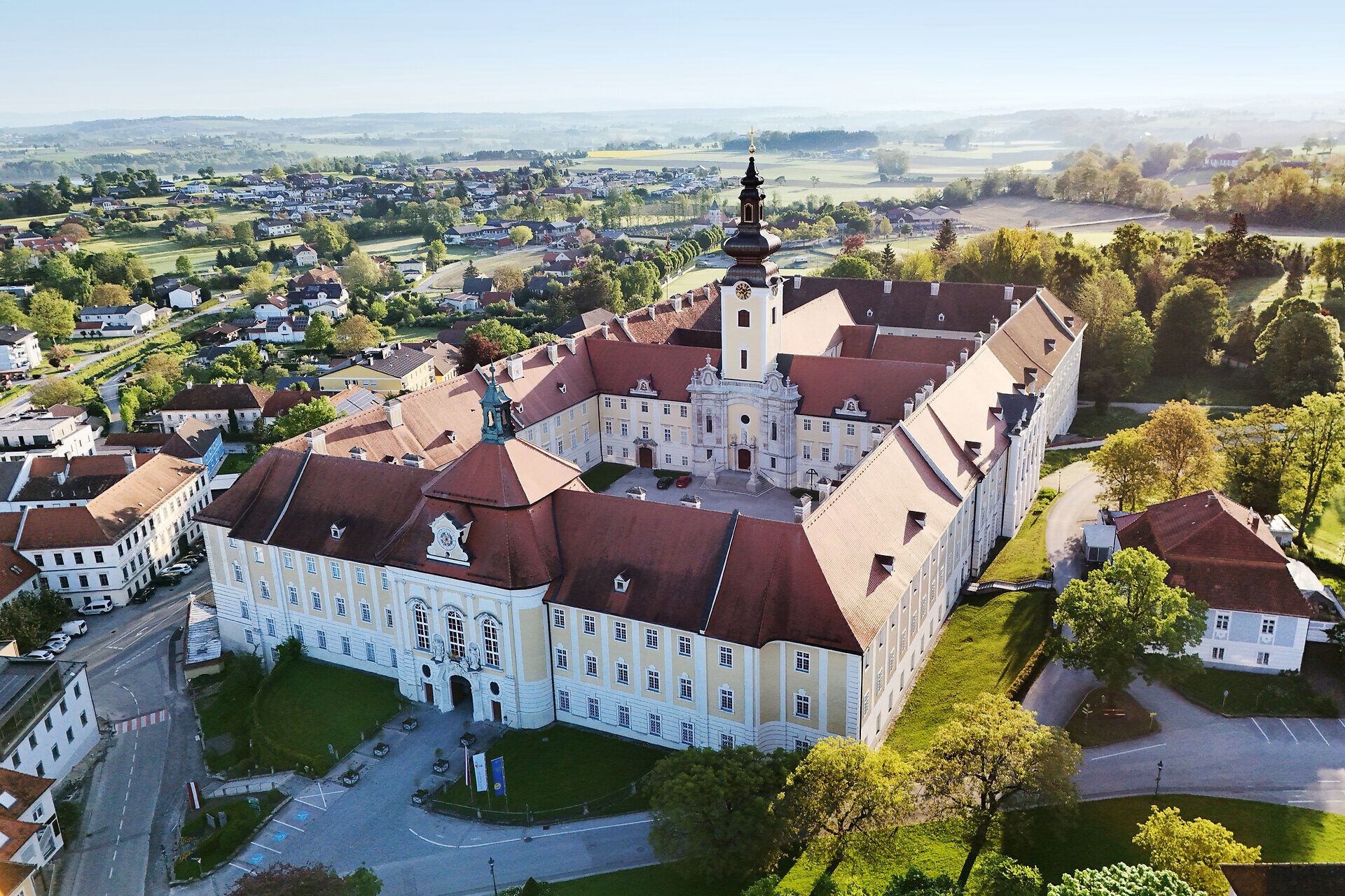 Aerial view of Seitenstetten Abbey.