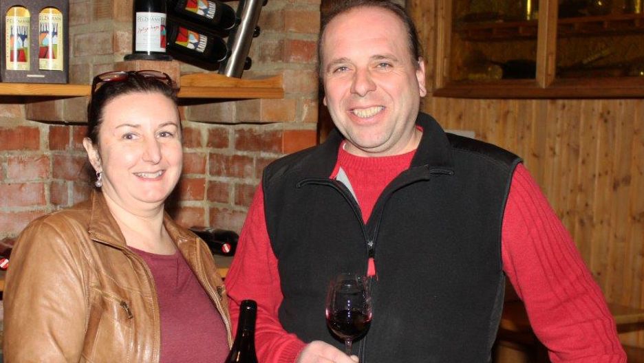 Horst und Irene Pelzmann im Verkostungslokal