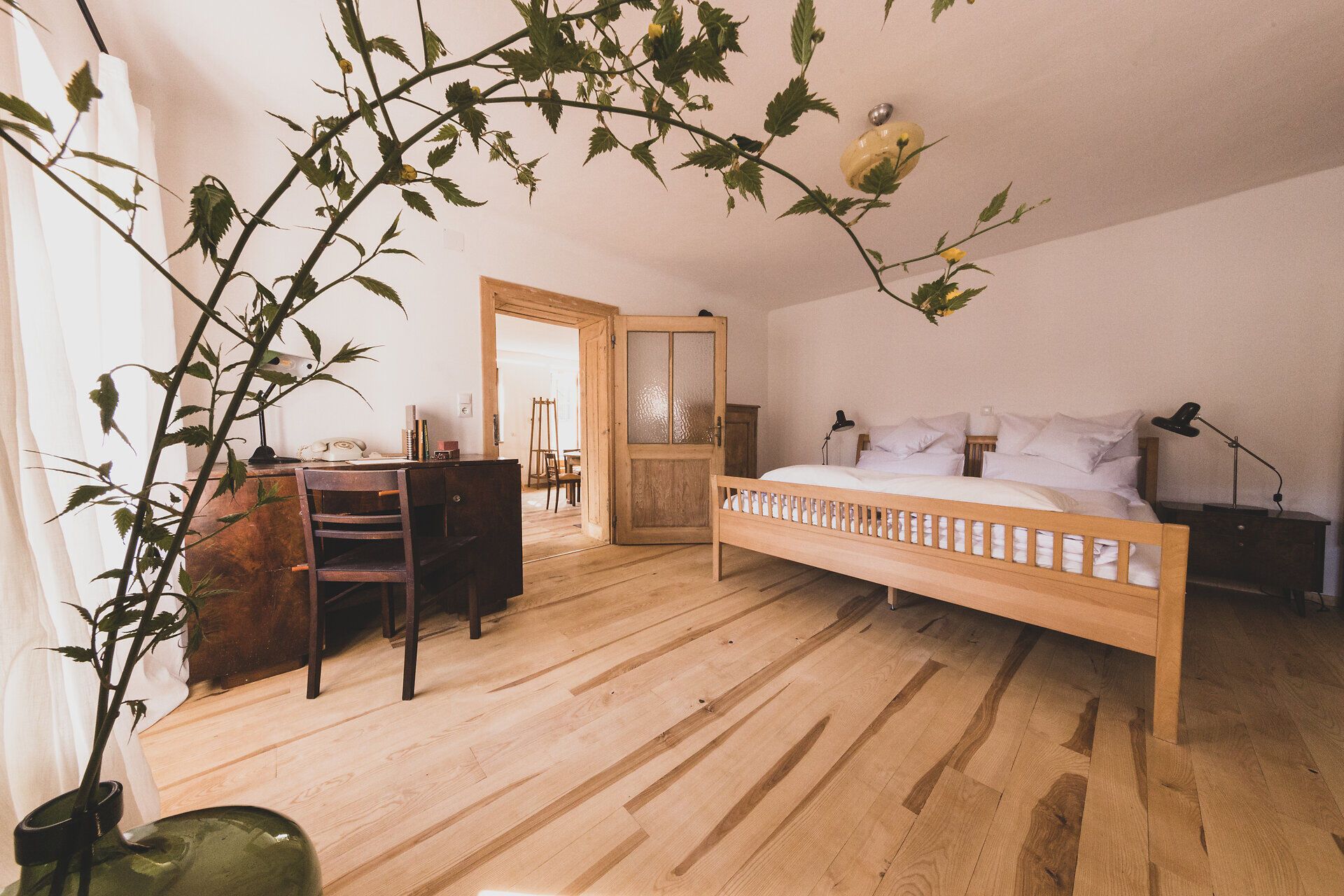 Schlafzimmer mit Doppelbett Greisslerei Gösing