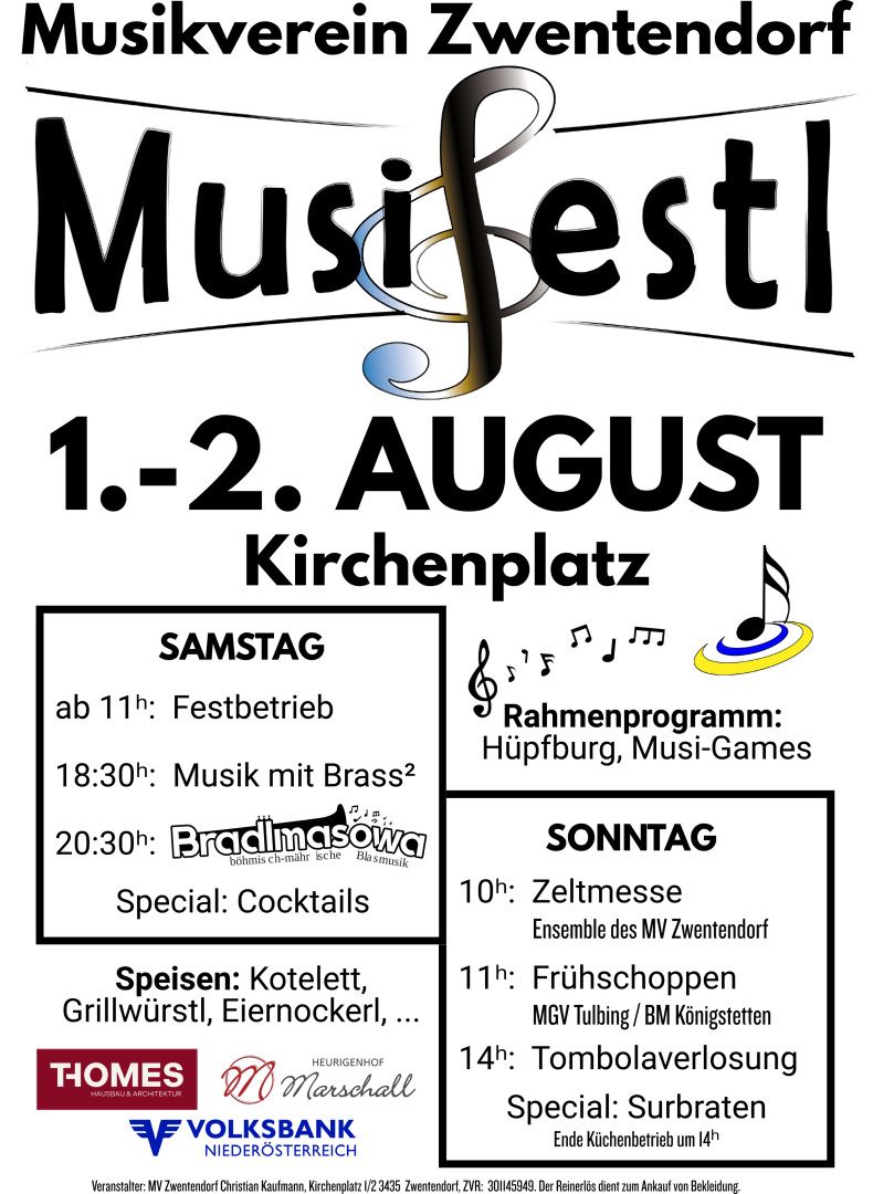 Musifestl des Musikvereins Zwentendorf