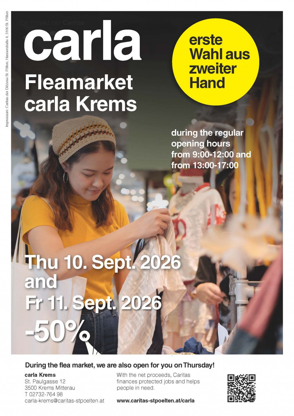 carla fleamarket Thu 10. and Fr 11. Sept. 2026
