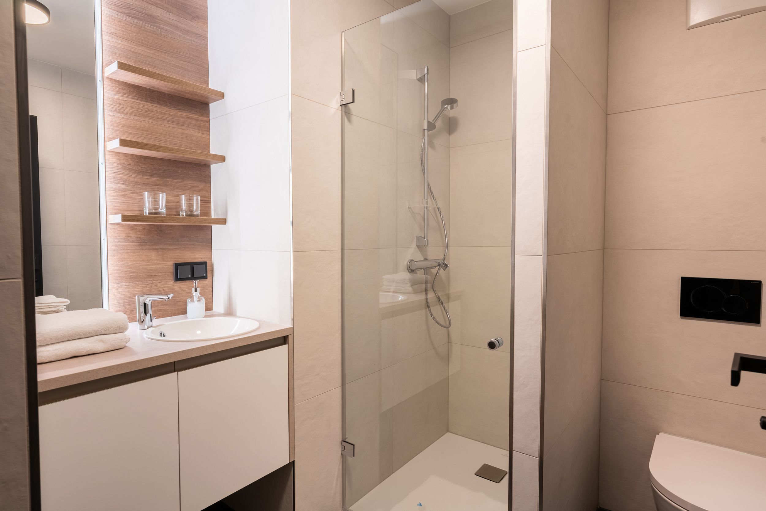 Badezimmer in einem Hotelzimmer