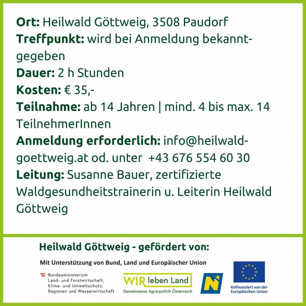 Flyer Seite 3 - Den Heilwald Göttweig aktiv erleben 