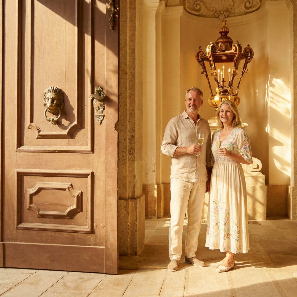 Goldene Stunde im Schloss