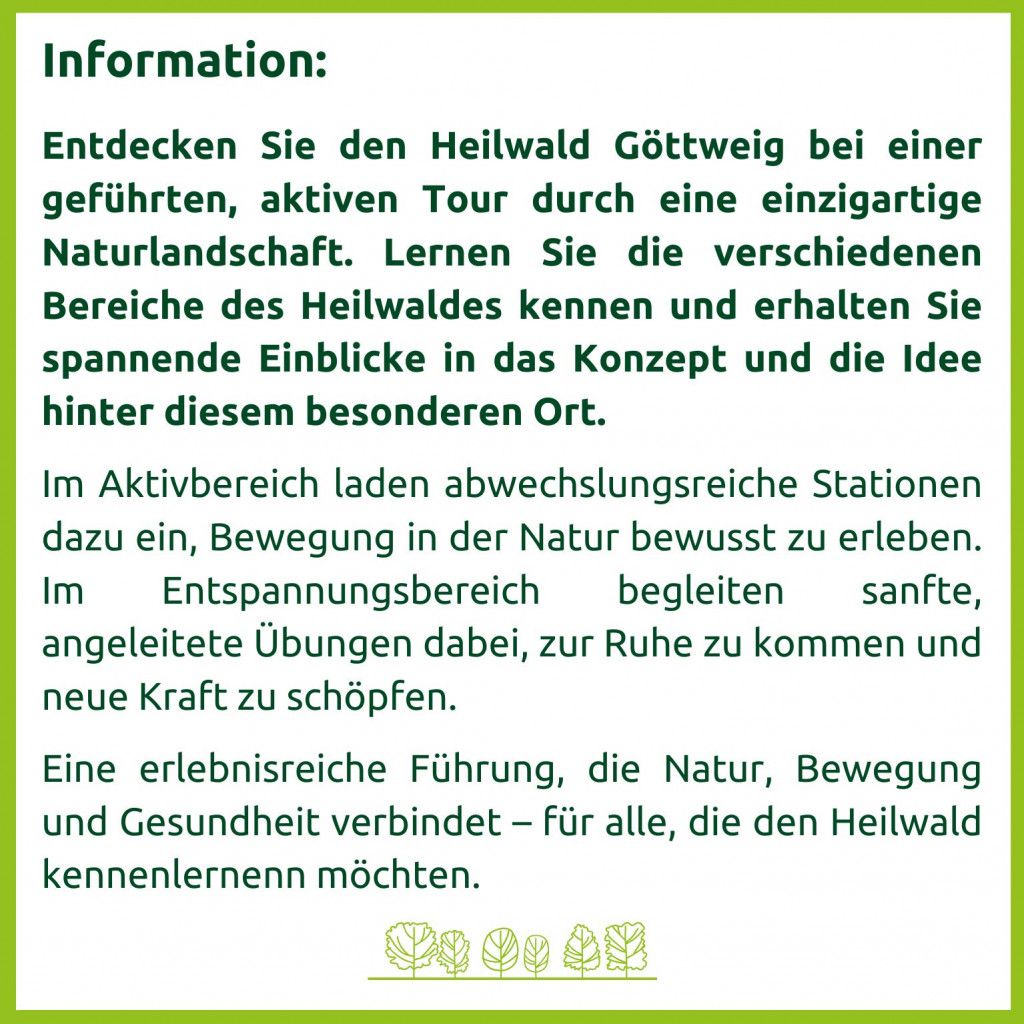 Flyer Seite 2 - Den Heilwald Göttweig aktiv erleben 